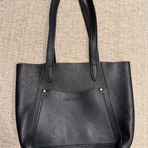 Portland Leather Goods Small Juliette Tote in Pebbled Black (Discontinued style)